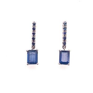 Natural Sapphire Dangle Earrings 14k Gold 2.01 TCW Certified $3,950 018682